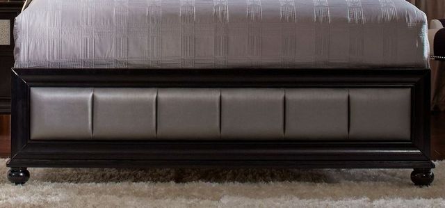 Coaster® Barzini 4-Piece Black/Grey Queen Upholstered Bedroom Set-6