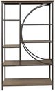 International Furniture Direct Zandria Black/Light Brown Bookcase-2