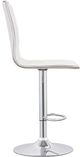 Coaster® Ashbury 2-Piece White/Chrome Upholstered Adjustable Stools-4