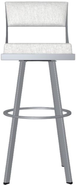 Amisco Customizable Fame Upholstered Swivel Spectator Stool-1