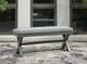Signature Design by Ashley® Elite Park Gray Nuvella/Stainless Steel Outdoor Bench-4