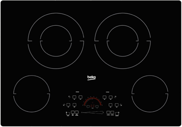 Beko 30" Black Glass Built In Electric Cooktop-0