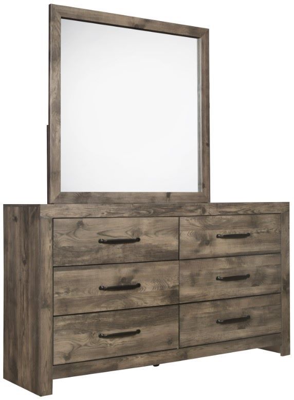 New Classic® Home Furnishings Misty Lodge Rustic Brown Dresser and Mirror Set-0