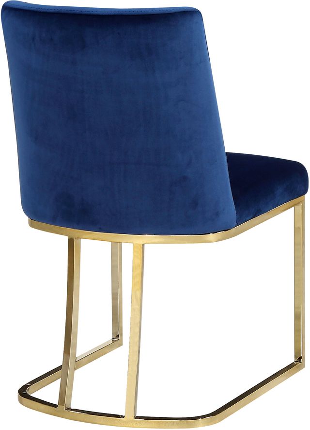 Meridian Furniture Heidi Navy/Gold Velvet Dining Chair-2