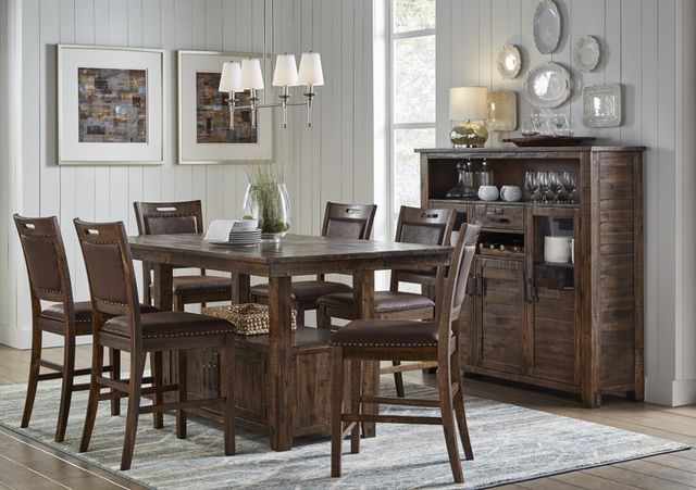 Jofran Inc. Cannon Valley 5-Piece Brown Counter Dining Set-1