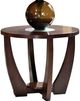 Steve Silver Co. Rafael Merlot Cherry End Table with Glass Top Insert-0