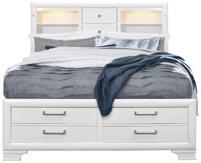 Global Furniture USA Jordyn White Queen Storage Panel Bed-1