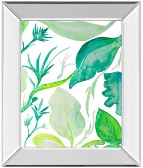 Classy Living Kat Papa Green Water Leaves Il Wall Art-0