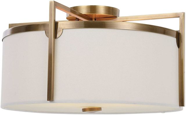 Uttermost® Colfax Antique Brass 3-Light Semi Flush-4