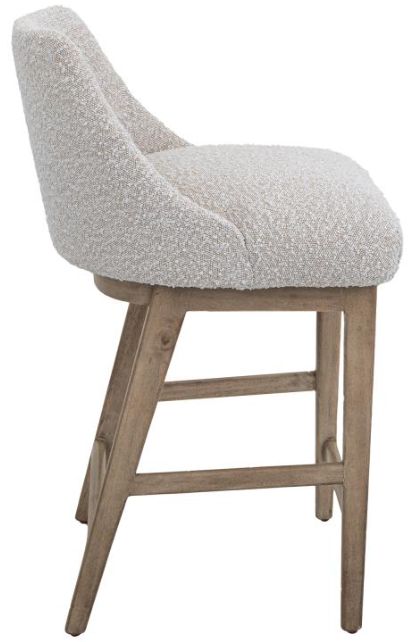 International Furniture Direct Emma Lacquer White/Pearl Barstool -2