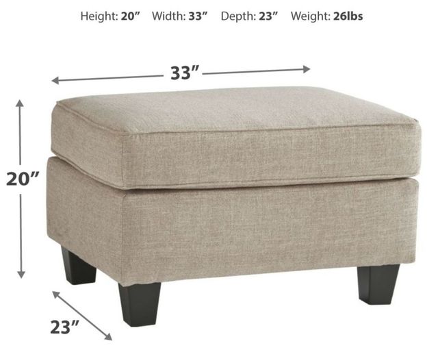 Benchcraft® Abney Driftwood Ottoman-1