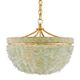 Currey & Company Bayou Contemporary Gold Leaf/Seaglass Pendant-0