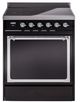 Ilve® Nostalgie II Noblesse 30'' Glossy Black Pro Style Induction Range with Chrome Trim-0