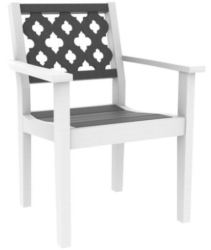 Seaside Casual Greenwich Dining Arm Chair Provencal Back Style-0