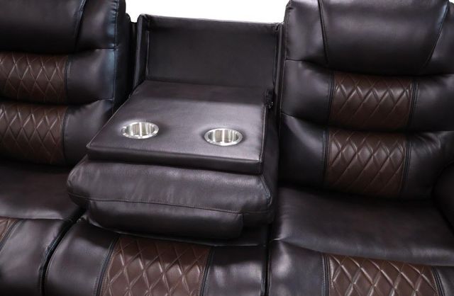 New Classic® Home Furnishings Nikko Brown Dual Manual Reclining Sofa-3