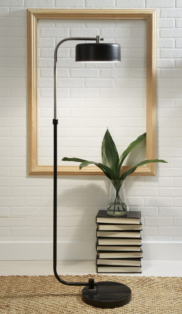 Signature Design by Ashley® Eliridge Antique Silver/Black Floor Lamp-3