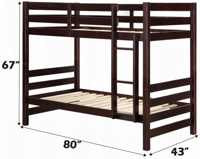 ACME Furniture Ronnie Espresso Twin Over Twin Youth Bunk Bed-3
