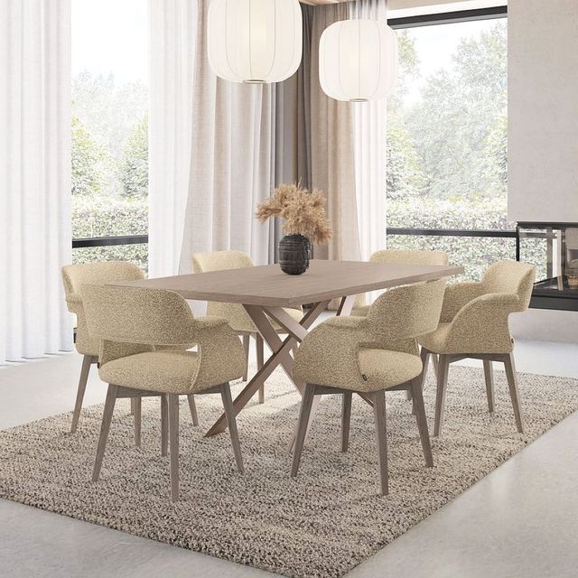 Amisco Customizable Ascencio 72" Rectangular Dining Table with 1" Birch Veneer Top-3