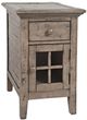 Jofran Inc. Rustic Shores Brown/Gray Power Chairside Table-0