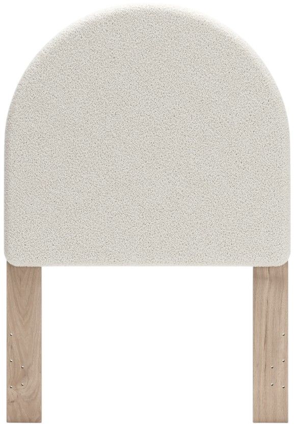 Signature Design by Ashley® Shapella Tan/White Twin Upholstered Panel Headboard-1
