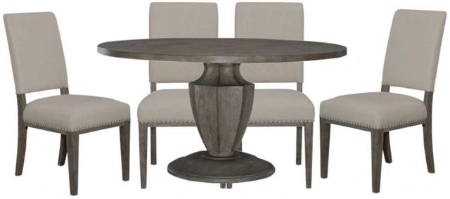 Liberty Furniture Westfield 5-Piece Havana Brown/Sand Round Pedestal Dining Set-0