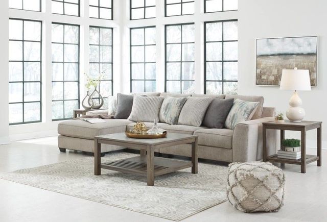 Benchcraft® Ardsley 3-Piece Pewter Left-Arm Facing Sectional and Chaise-1