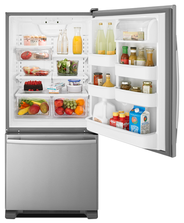 Amana® 30 in. 18.7 Cu. Ft. Stainless Steel Bottom Freezer Refrigerator-4