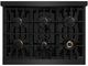ZLINE Classic 36" Black Stainless Steel Pro Style Gas Range -4