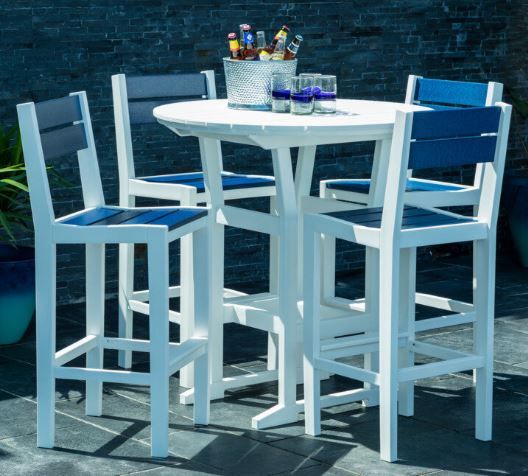 Seaside Casual Coastline Café 40" Round Bar Table-1