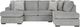 Signature Design by Ashley® Casselbury 2-Piece Cement Right-Arm Facing Chaise Sectional-1