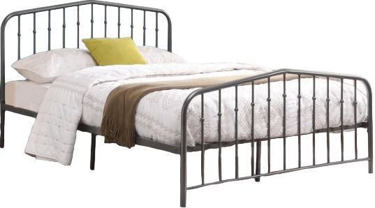 Milton Greens Stars Dark Gray Full Metal Platform Bed-0