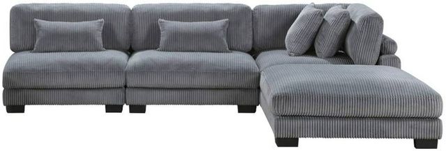 Homelegance® Traverse 4-Piece Gray One-Arm Modular Sectional with Ottoman-1