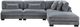 Homelegance® Traverse 4-Piece Gray One-Arm Modular Sectional with Ottoman-1