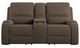Emerald Home Adrian Walnut Brown Manual Glider Reclining Loveseat with Console-3