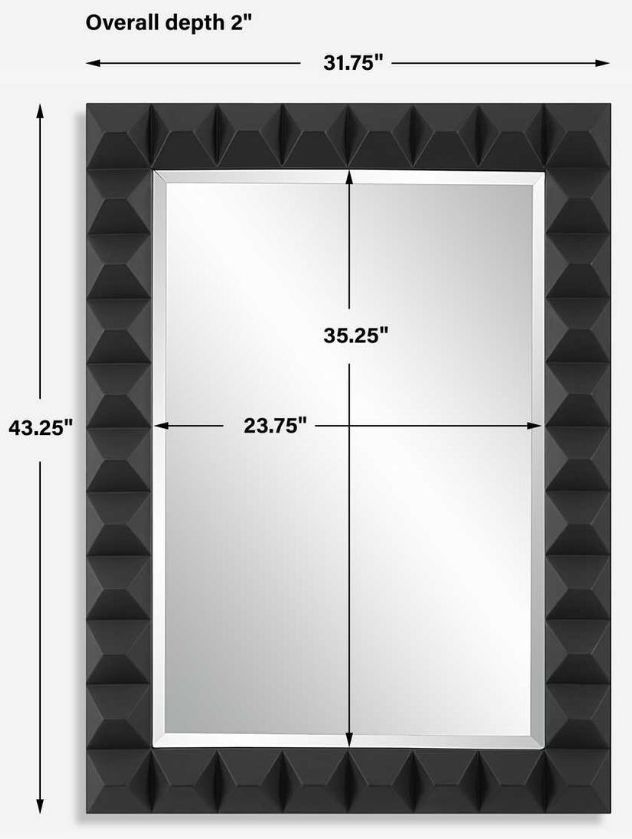 Uttermost® Studded Matte Black Mirror-2