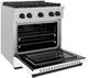 ZLINE Autograph Edition 30" Satin Stainless Steel Pro Style Gas Range with White Matte Door and Matte Black Accents-4