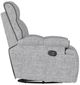 Emerald Home Grayson Gray Manual Swivel Glider Recliner-4