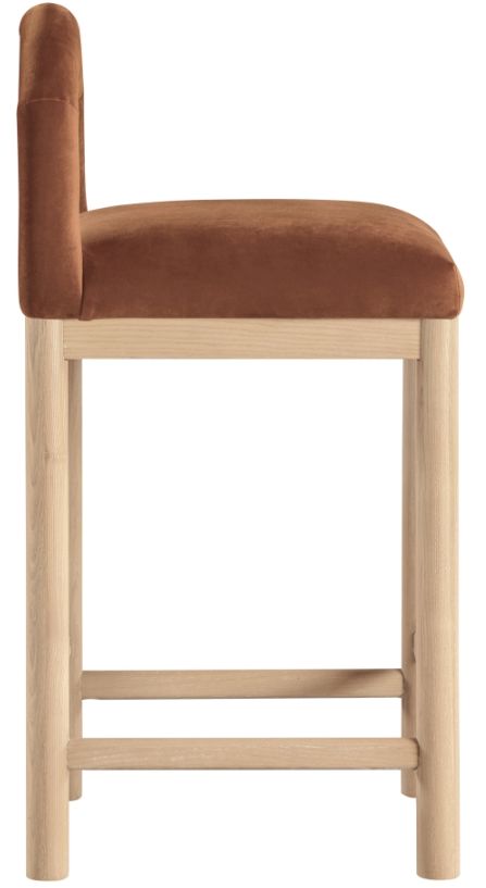 Meridian Furniture Conrad Cognac/Natural Upholstered Counter Stool-3