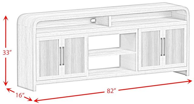 Elements International Ridgemont Natural 82" TV Console without Fireplace Insert-2