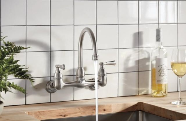 Peerless Elmhurst® Stainless 2-Handle Wall Mount Kitchen Faucet -2