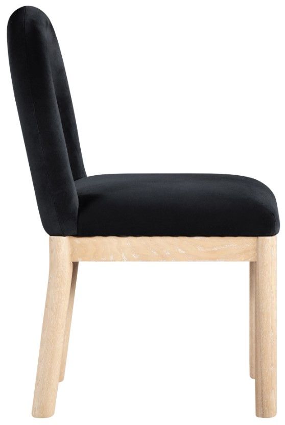 Meridian Furniture Conrad Black/Natural Upholstered Dining Chair-2