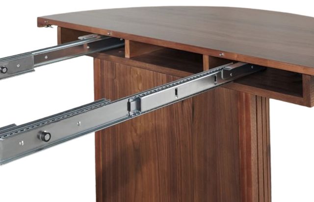 Transformer Table Transformer Royal Walnut Round Extendable Dining Table-3