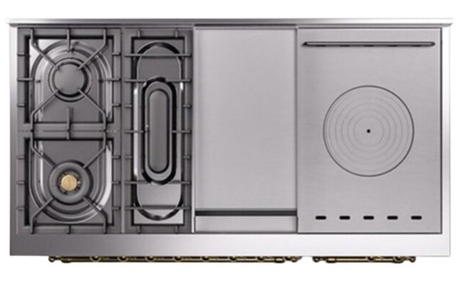 Ilve® Nostalgie II Series 48" Graphite Matte Pro Style Dual Fuel Range-3