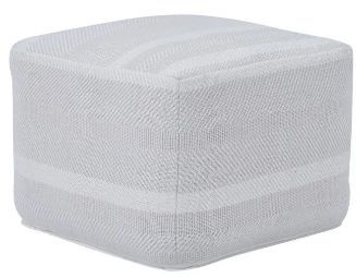 Renwil® Renaud Ivory/Light Grey Pouf-0