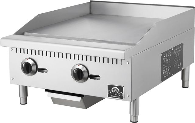 FORNO® 24" Stainless Steel Commercial Natural Gas Griddle -2