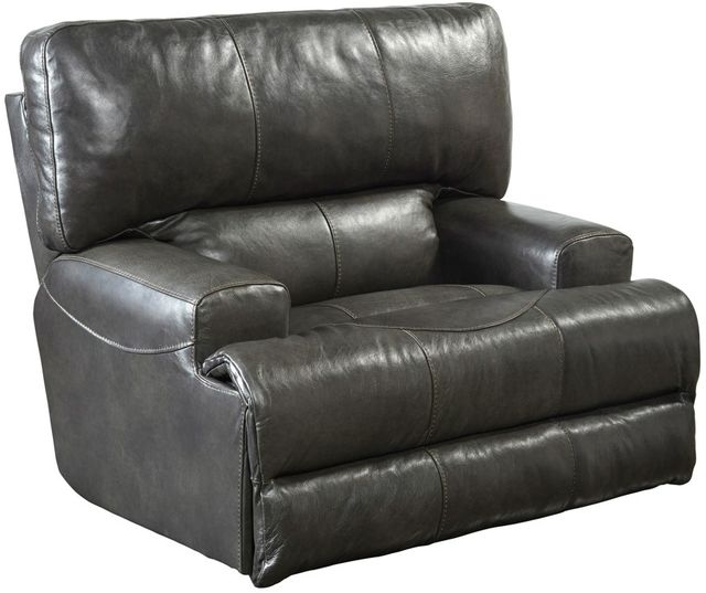 Catnapper® Wembley Steel Leather Lay Flat Recliner-0