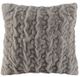Olliix by Madison Park Ruched Fur Grey 25" x 25" Euro Pillow-0
