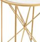 Crestview Collection Darby White Top Accent Table with Gold Base-1