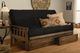 Kodiak Furniture Tucson Suede Black/Rustic Walnut 37" Full Sleeper Sofa with Mattress-1