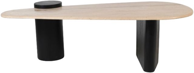 Meridian Furniture Taverna Natural Coffee Table with Black Base-1